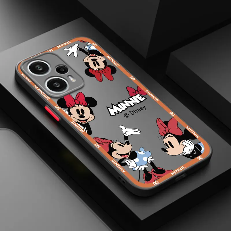 Capa Translúcida do Telefone Mickey Mouse Dos Desenhos Animados, Xiaomi 10T, 11T, 12T, 12X, 12S, POCO F3, X3, GT, X4, NFC, M3, M4, X4 Pro, f4, F5, X5, C31, C40