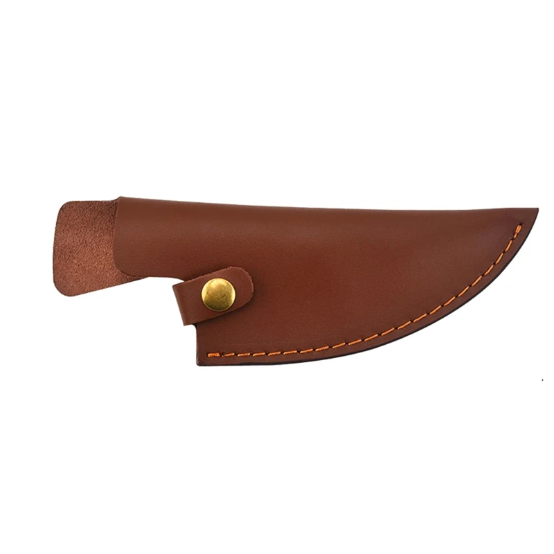 Funda para cuchillo de piel de vaca, cuchillo para deshuesar, pequeños cuchillos de cocina, funda de PU con anillo para cinturón, funda para cuchillo portátil