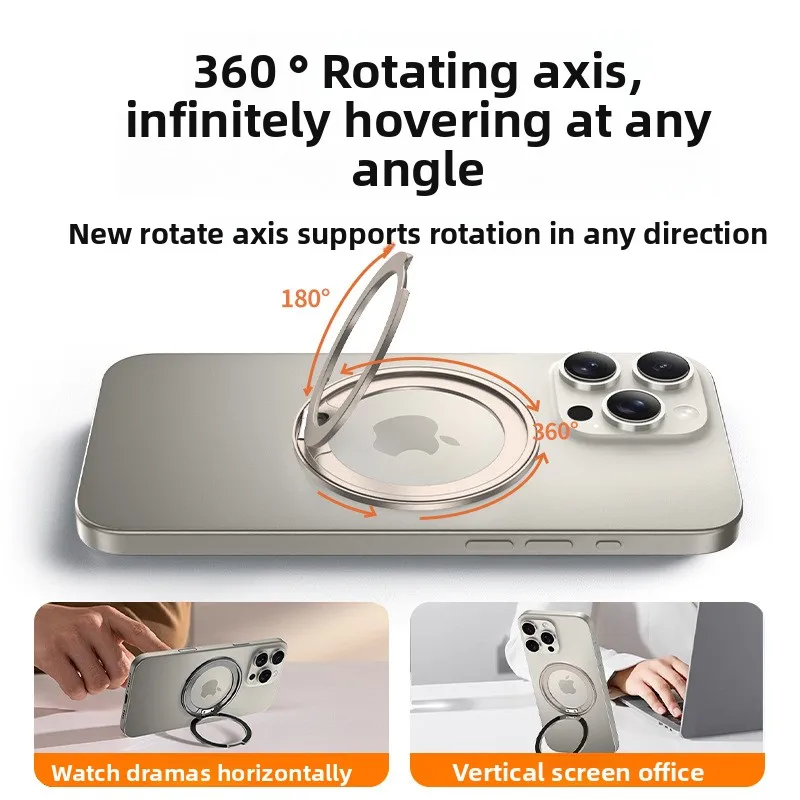 حامل هاتف معدني مغناطيسي |   360 °   دوران، متعدد الوظائف |   لهاتف iPhone/Samsung/Xiaomi، حامل عالمي لسطح المكتب كسول