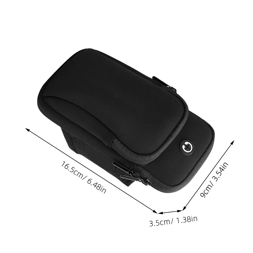 Phone Adjustable Running Bag Pouch Outdoor Sports Waist Halloween Christmas New Year Sport Phone Holder Wrist Bag Black