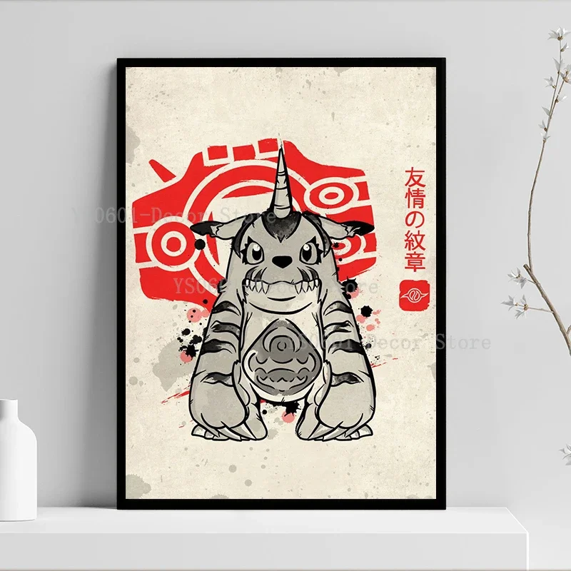 Retro Japanese Anime Posters Pokemon Pikachu Canvas Painting Wall Art Pictures Pritns Living Room Decor Home Decoration