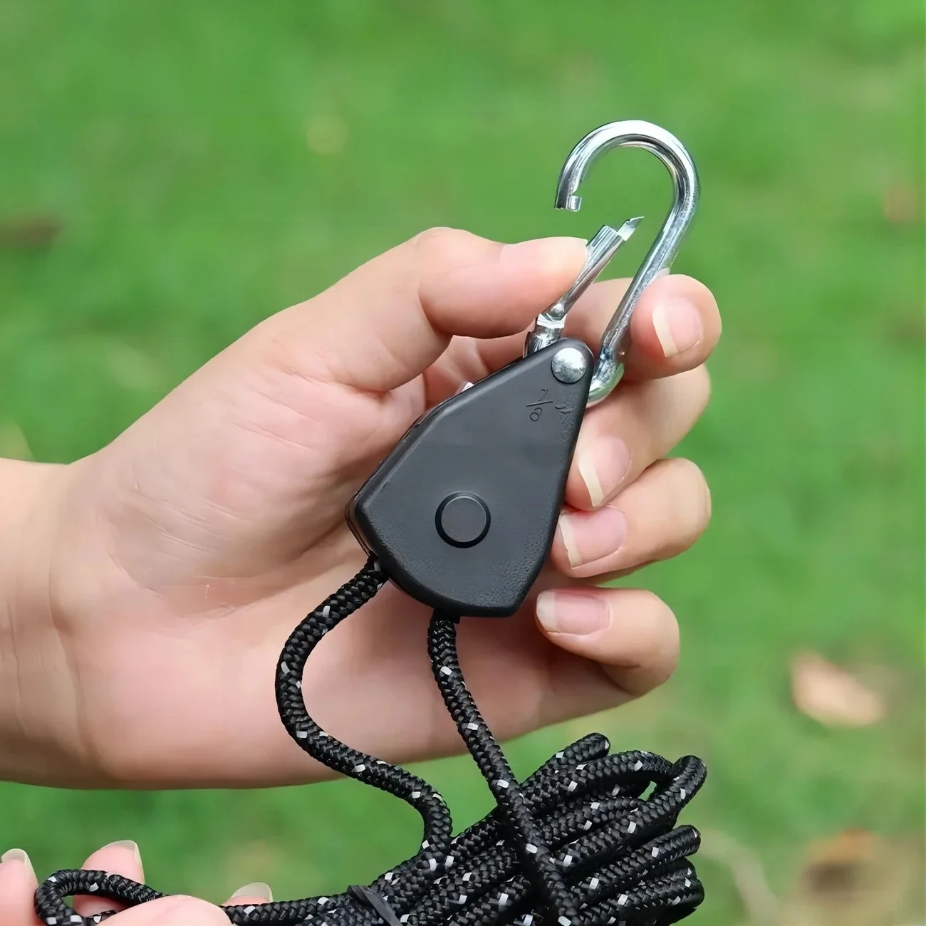 Outdoor-Campingzelt, winddichte Seilverstellschnalle, Überdachung, Zugseil, Riemenscheibenspanner, verstellbares leichtes Hebe-Hängeseil