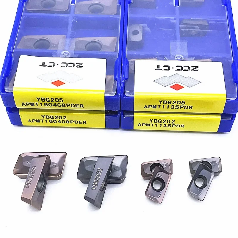 APMT1135PDR YBG205 YBG202 APMT160408PDER YBG205 Carbide Inserts APMT1604 APMT1135 Stainless Steel Milling Inserts