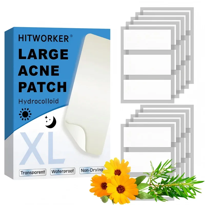 30 pieces/box transparent long strip hydrocolloid concealer stickers - day and night universal, face concealer concealer sticker