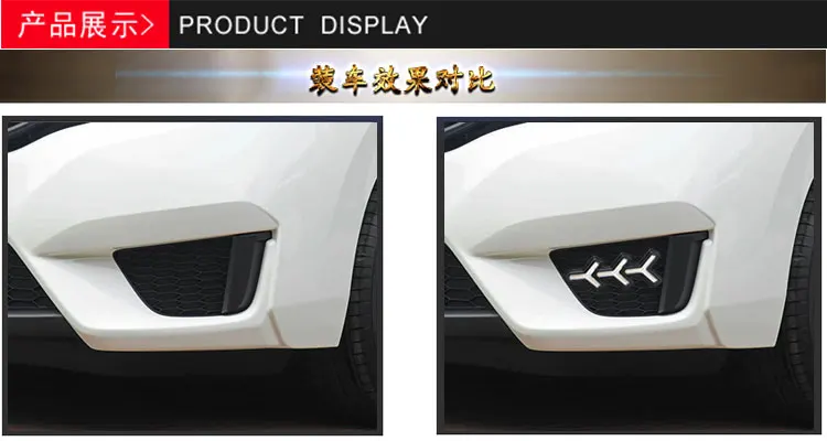 Dynamic car bumper headlight Fit Jazz daytime light solaris 2014~2016y DRL car accessories LED headlamp Fit Jazz fog light