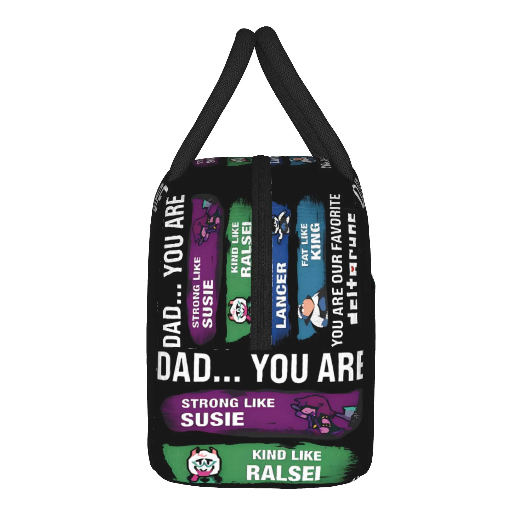 Dad You Are Strong Like Susie Deltarune Lunch Bag Outdoor Picnic Lunch Box For Adult Tote Food Bags Waterproof Cooler Bag