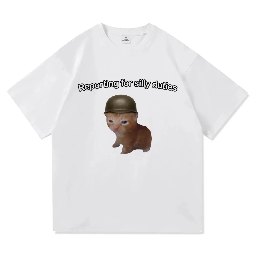 Ropa para hombre y mujer, camisetas Harajuku de alta calidad, camiseta divertida con meme de gato Y2k, no pienso, por lo que soy