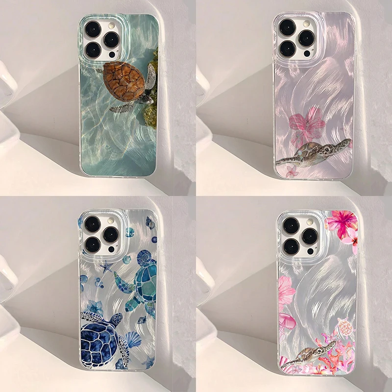 Etui na telefon Summer Cool Turtle Pattern do Samsung Galaxy A73 A72 A55 A54 A53 A52 A34 A33 A32 A23 A14 A13 4G 5G Back Cover — zdjęcie produktu 2