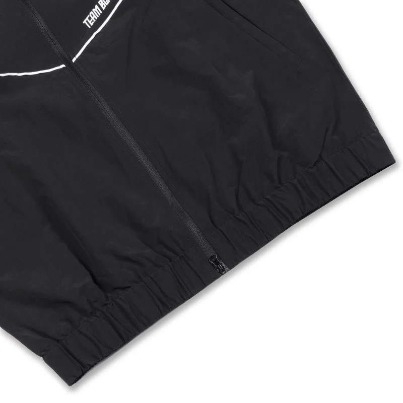 سترة Jinx Team سوداء للجنسين سترة واقية معطف رياضي للرجال والنساء ملابس رياضية فضفاضة بأكمام طويلة ملابس خارجية مطرزة Y2k #5