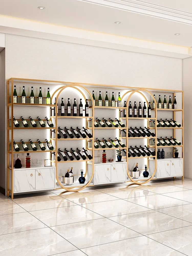 

Железный художественный бар, винный шкаф от пола до пола, настенная полка, полка для бара в индустриальном стиле, креативная полка для ресторана, полка для красного вина