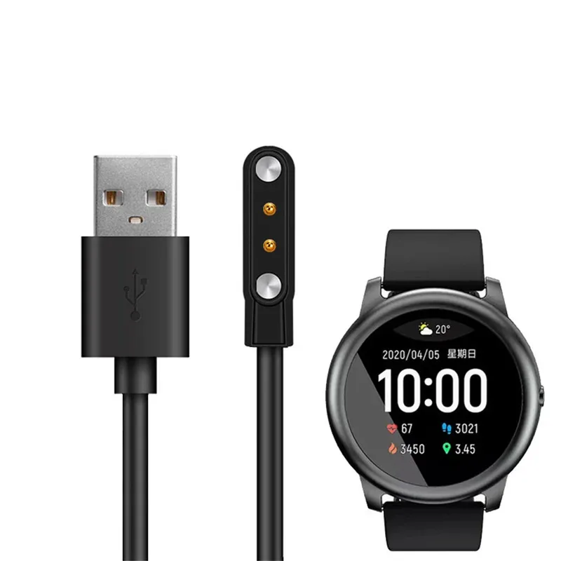 

1M USB Charging Cable For Xiaomi Haylou Solar LS05 Watch Charger Wire Portable Charge Cable Watch Accessories