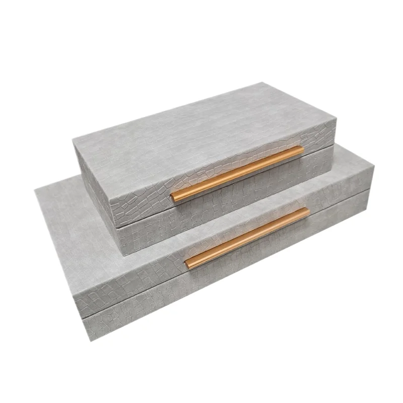 Leather Jewelry Organizer Box Large Capacity Bracelet Collection Case Women's Ring Earrings Cases Desktop Jewelry Storage Box