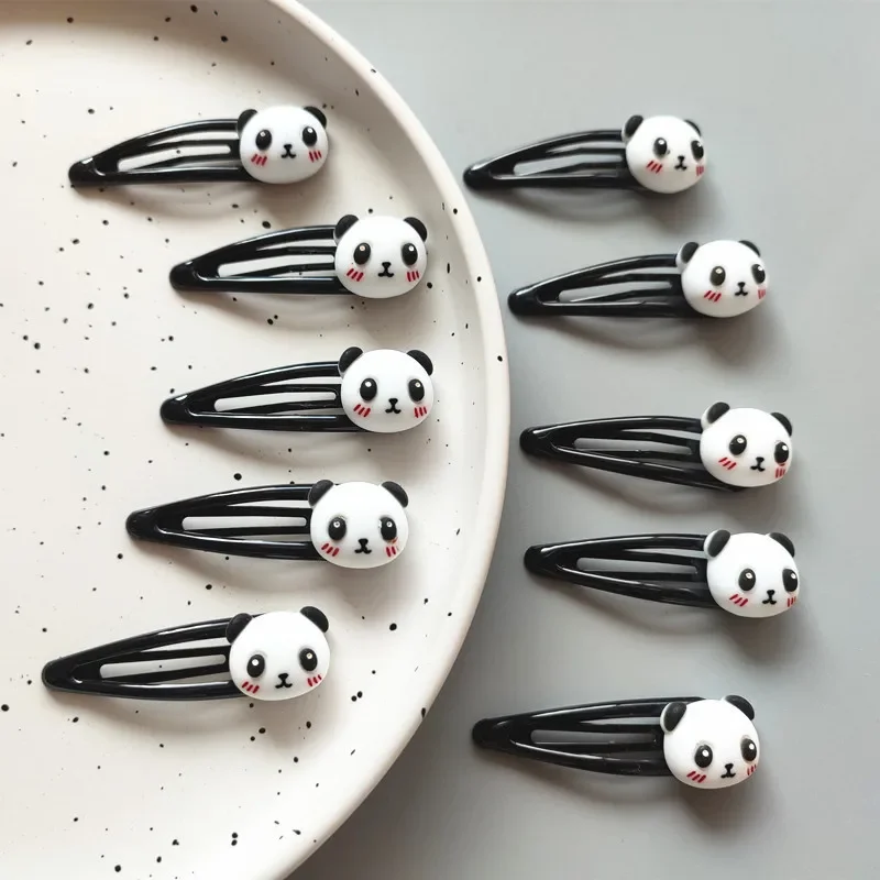 

10pcs/set Cute Panda Hairpin Boby Pin Korean New Lovely Small Animal Snap Clips Children's Hair Accessories for Girls Headdress