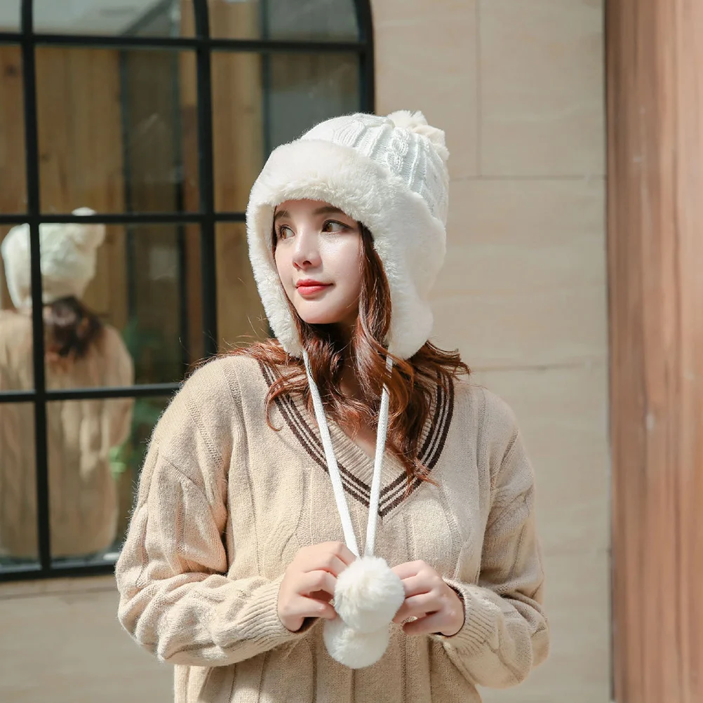 

Warm Fleece Knitted Hat For Women Men Winter Outdoor Use Thickened Cold Protection Beanie Soft Touch Fall Winter Holiday
