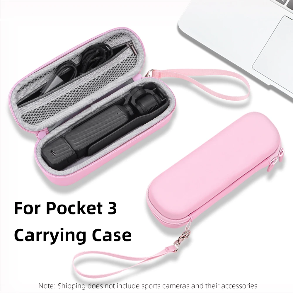 Description Picture 2 of itemFor DJI Osmo Pocket 3 Body Bag Portable Case Storage Box Hand Waterproof Osmo Pocket 3 Handle Strap Pink Case Camera Accessories