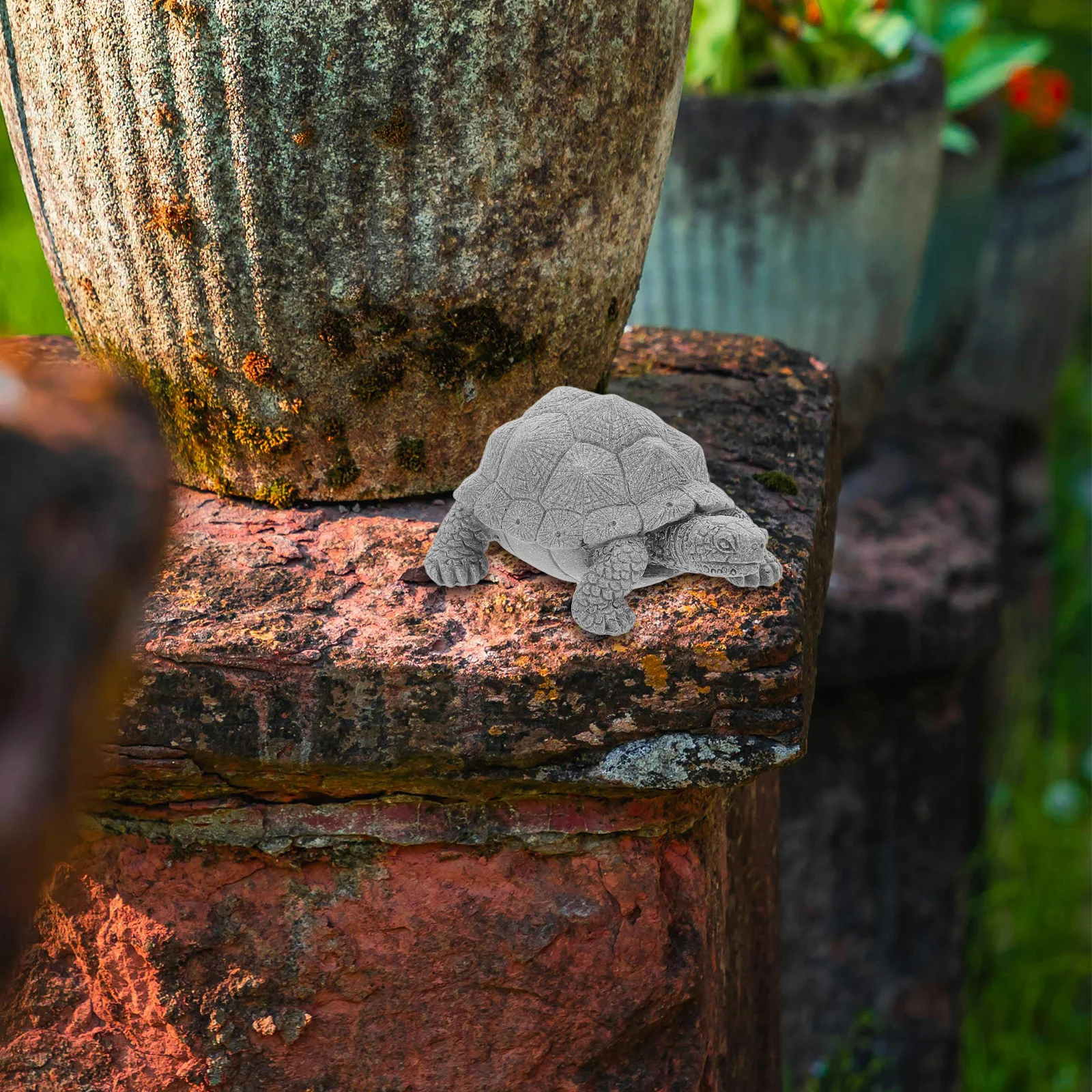 

Miniature Turtle Sculpture Compact Realistic Ocean Turtle For Bonsai Aquarium Terrarium Decor Micro Landscape Garden