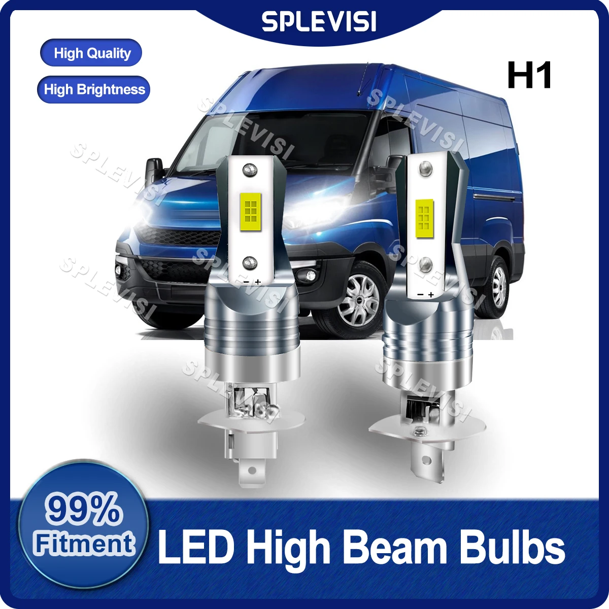 2PCS LED Fitment Headlight High Beam Bulbs 90W 9000LM Compatible For Iveco Daily MK4  2006 2007 2008 2009 2010 2011 Clear White