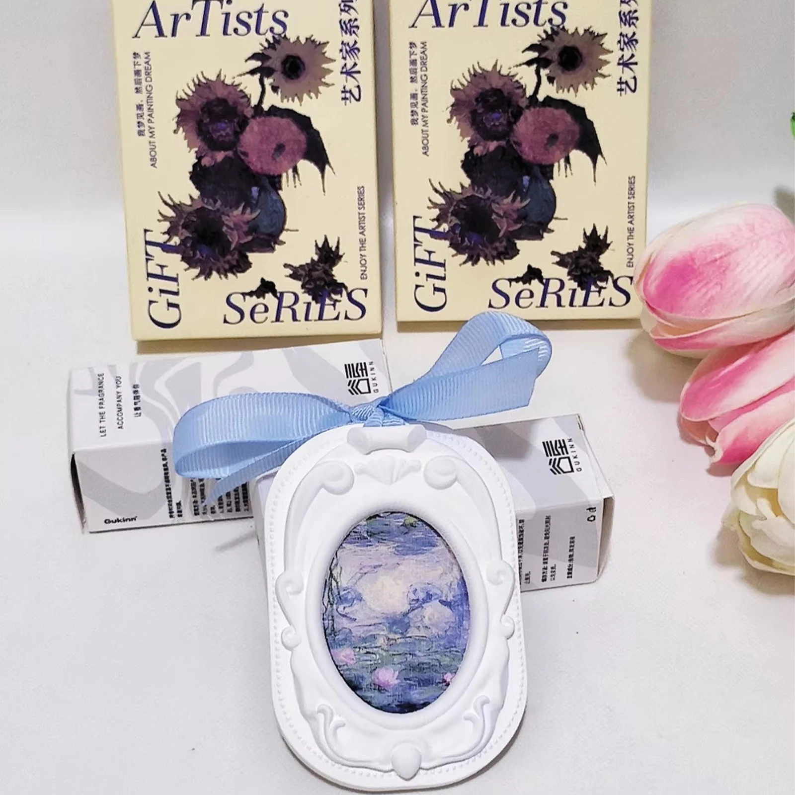 1Pc Vintage Gypsum Tablet Aromatherapy Pendant - Solid Diffuser for Car Wardrobe & Valentine's Day Gifts view 2