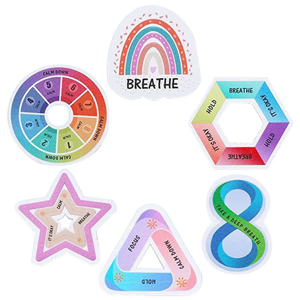 6pcs Sensory Rough Texture Tactile Adhesive Decals For Phone Back Laptop Desktop Stress Relief Stickers For Adults Decompression