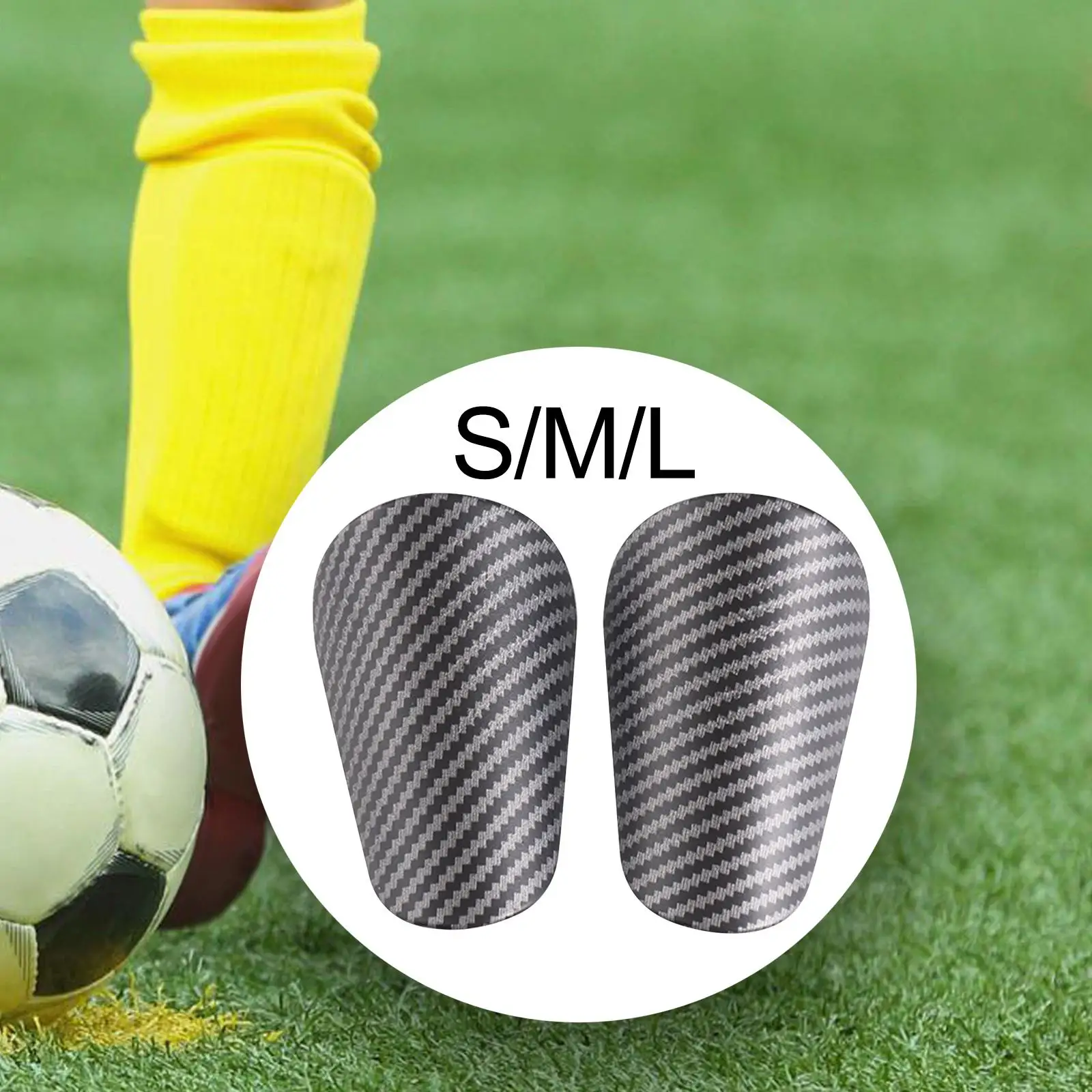 

2x Football Shin Guards Compact Ergonomic Shock Absorbing Sport Leg Protective Gear for Running Biking Tibia Girls Children