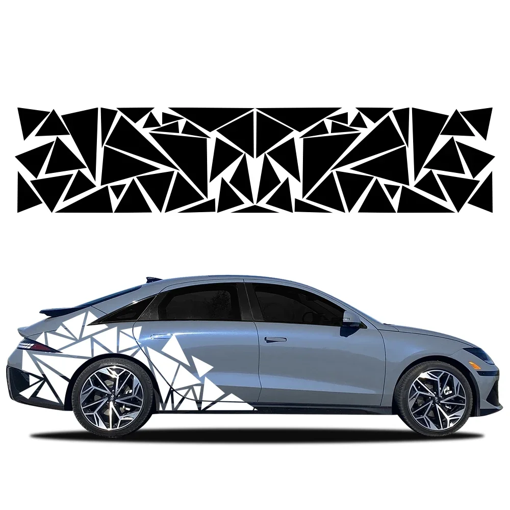 

200x60cm Triangle Stickers Car Body Styling Decoration Sticker Accessories For Hyundai Ioniq 5 6 7 N Line 2021 2022 2023 2024