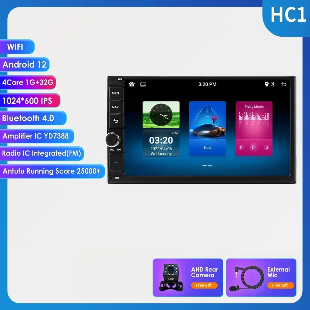 Android Auto Multimedia Radio Universele Auto Speler 2din Autoradio Video Voor Nissan Toyota Ford Vw Usb 7Inch Carplay Gps Navi