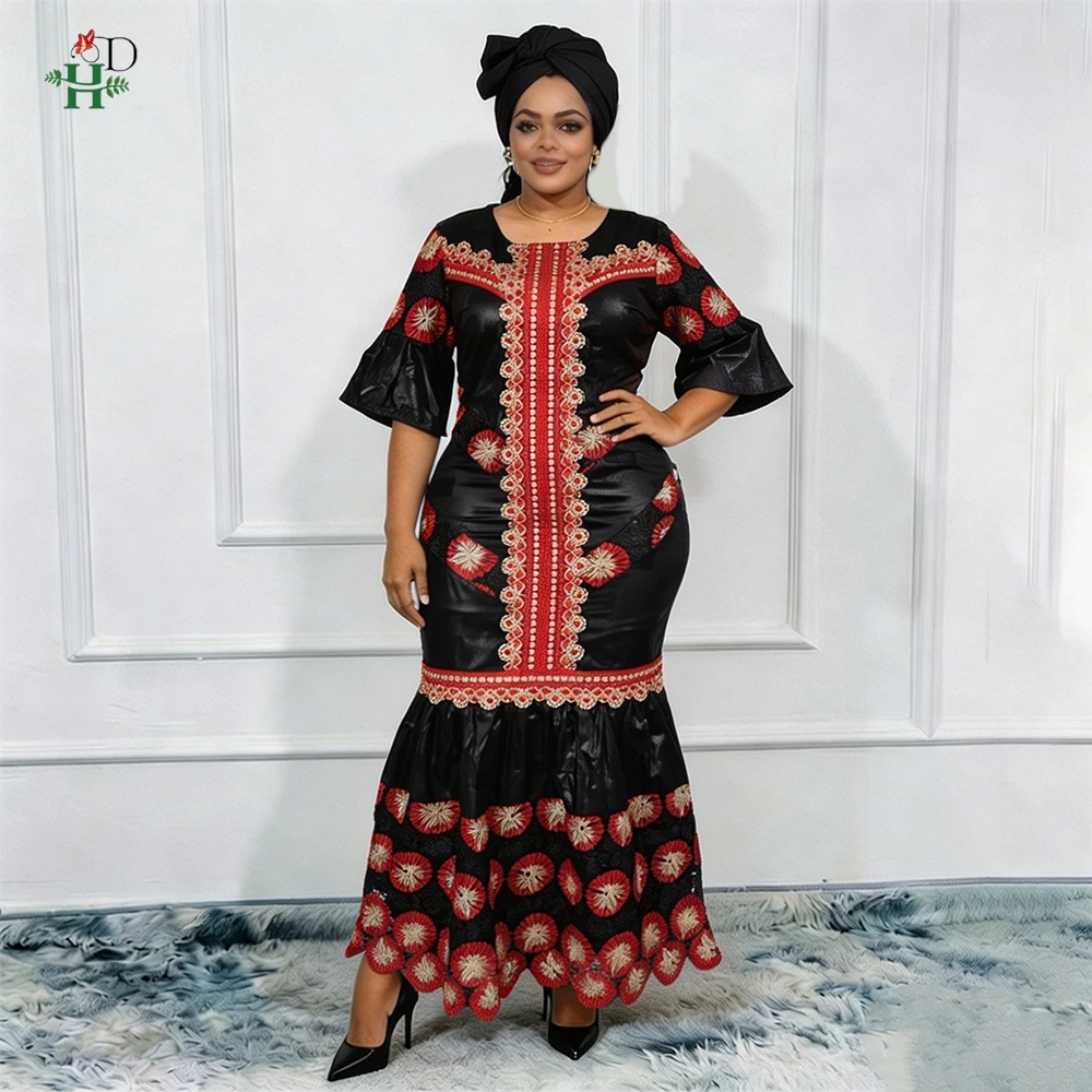 Robes brodées en solde, robes africaines pour femme, boubou du Nigéria, vêtement africain original femme luxe