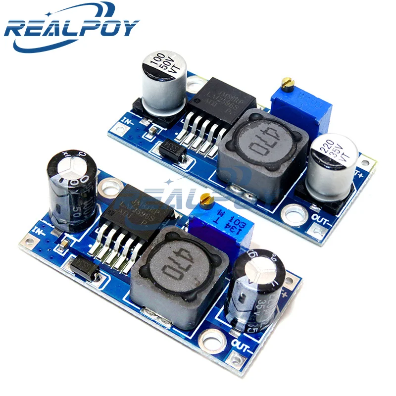 LM2596 DC-DC Step Down Converter Module 3A adjustable step down module LM2596S-ADJ voltage regulator 24V 12V 5V 3V LM2596S