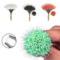300Pcs Silicone Space Bean Oval Stopper Bobber Profession Fishing Float Resistance Anti-Strand Fish Line Fishing Gear