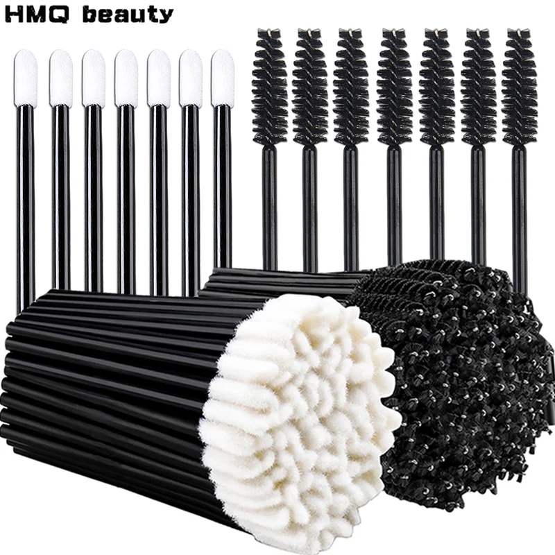 100/200pcs Disposable Eyelash Brushes Lip Brush Applicator Portable Mascara Wands Lash Brushes for Eyelash Extension Makeup Tool