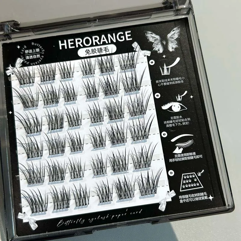 Fox Eye Glue-Free False Eyelashes Easy to Apply Beginner Friendly Natural Soft & Reusable for Daily Makeup