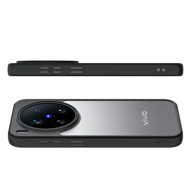 حافظة لهاتف Vivo X300 لهاتف Vivo X300 حافظة لهاتف فين من البولي يوريثان حافظة بسيطة سوداء غير لامعة حافظة هاتف مضادة للبصمة لهاتف Vivo X300