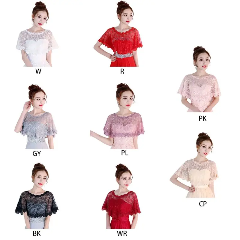 

Женская летняя кружевная накидка с цветочным принтом, вязаная крючком, прозрачная плиссированная свадебная накидка, Прямая