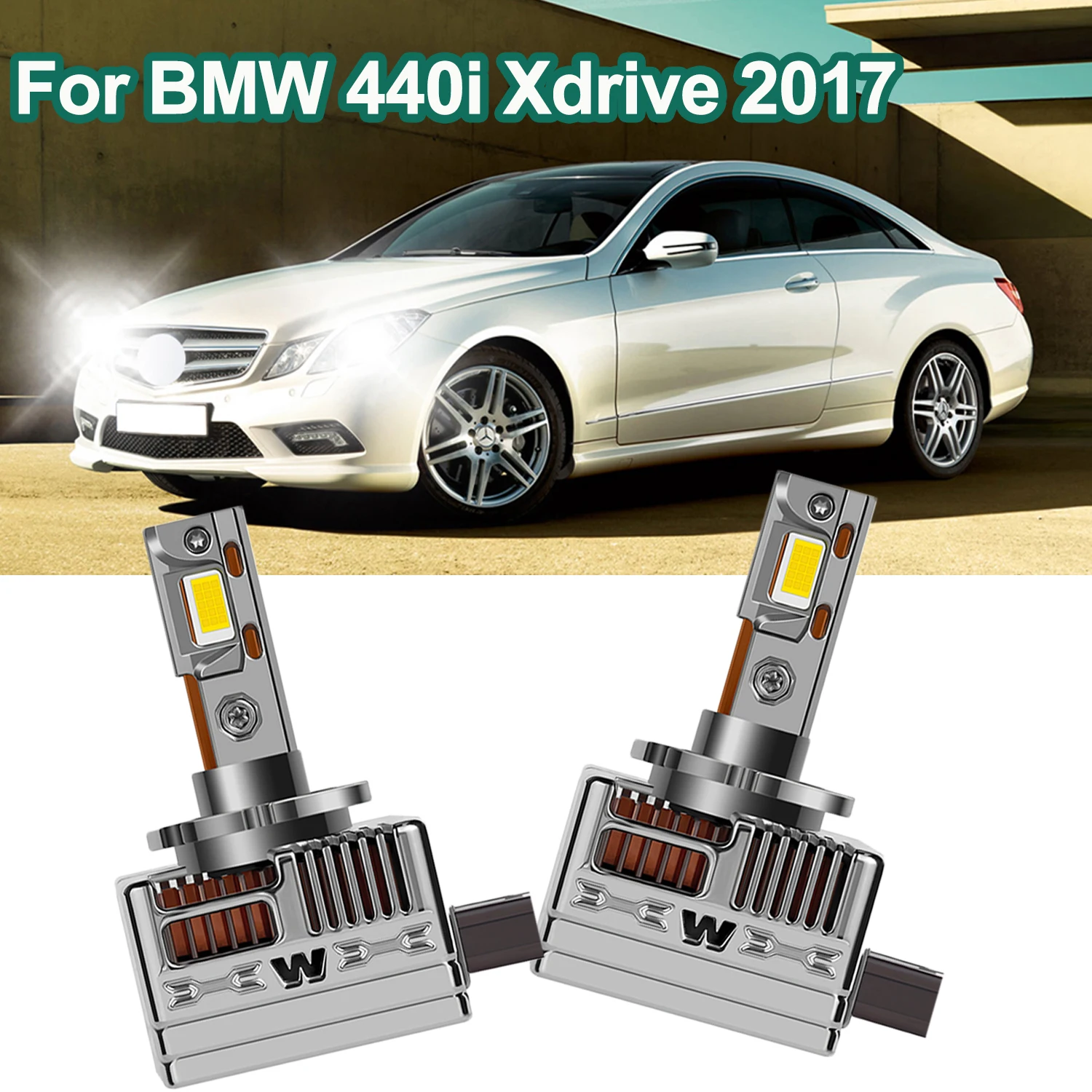 

For BMW 440i Xdrive 2017 HID Headlight LED Bulbs High Low Beam 3570 CSP Chips Car Lamps for Improved Visibility