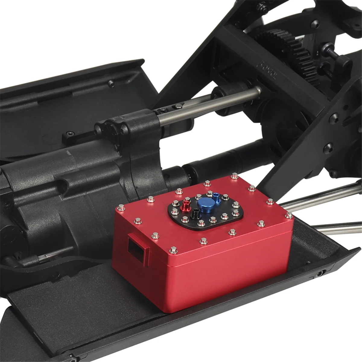 ABZW – boîte récepteur de voiture d'escalade en métal, réservoir de carburant pour 1/10 RC SCX10 D90 Capra RR10 VS4-10 Phoenix TRX4 TRX6 TF2 D90 CC01 noir