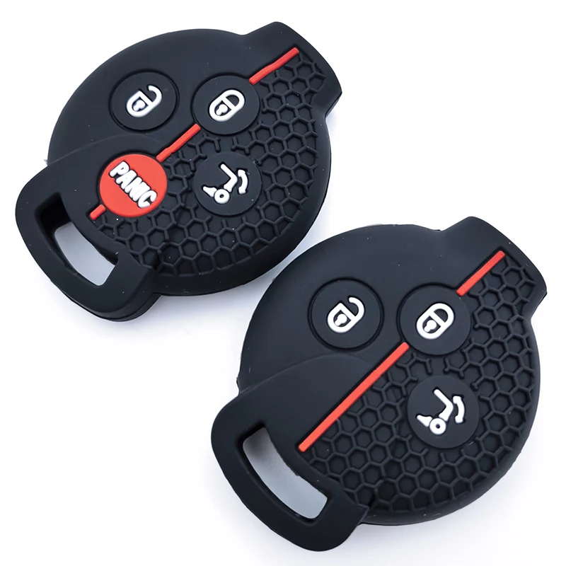 Funda de silicona para llave de coche con 3/4 botones para Benz Smart 450 City Coupe Cabrio Crossblade Fortwo Roadster K para Benz Brabus 451