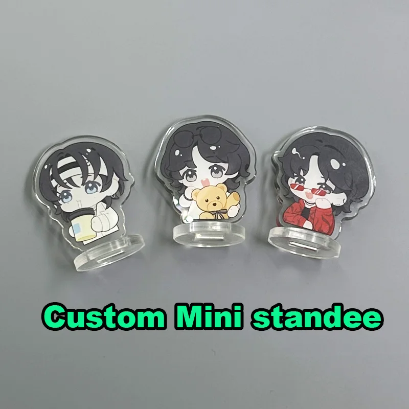 Mini dijes acrílicos personalizados Standee Clear, colgante de película de estrella holográfica de Anime profesional de dibujos animados, soporte de personaje para regalo