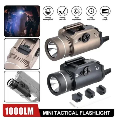 TR-1 Torcia tattica evidenziata Luce tattica 800 Lumen LED Luce stroboscopica elettronica Luce del mouse sotto GLOCK G17