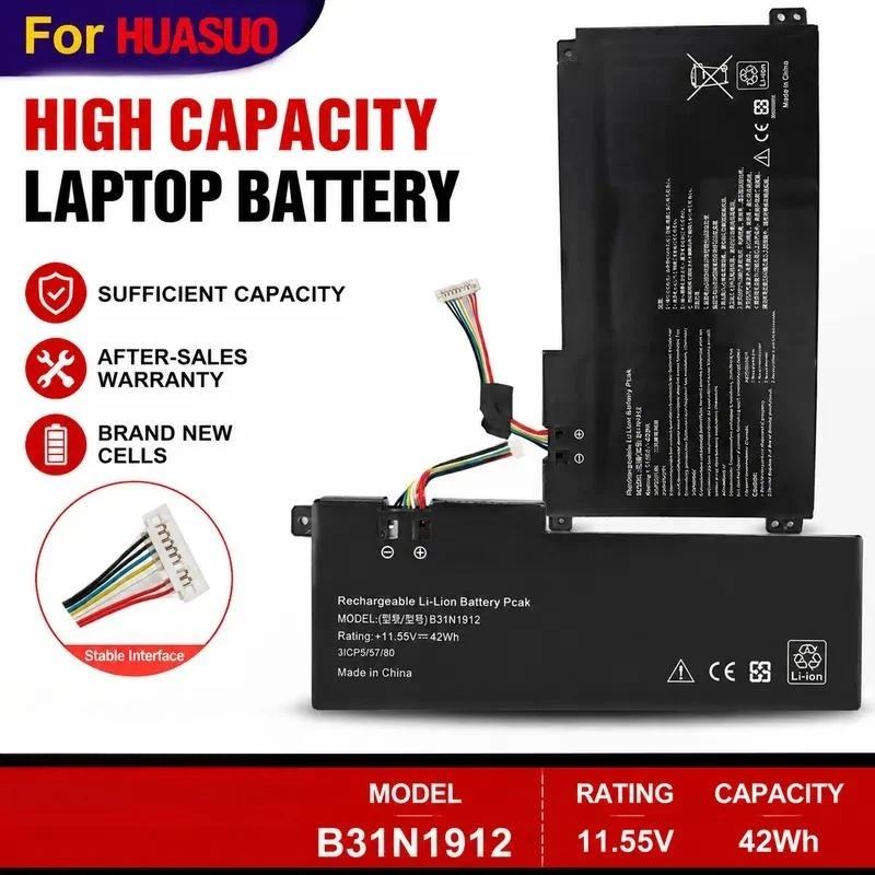 Replacement Laptop Battery for ASUS E410M E410MA E510M E510MA L410MA B31N1912 Notebook Computer Power Supply