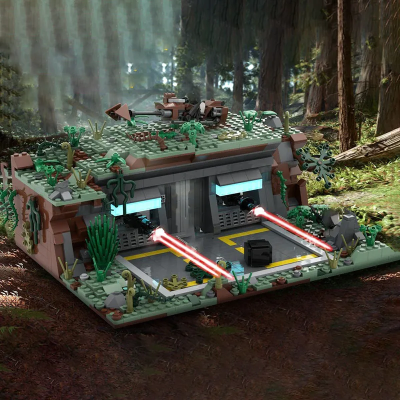 Novos blocos de construção moc planeta filme cena arquitetura modelo pós estação observação brinquedos das crianças presentes diy conjunto montagem