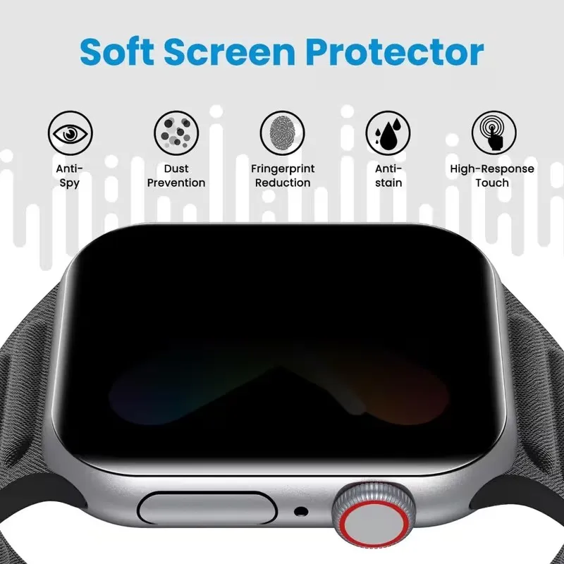 1-5Pcs Privacy Hydrogel Film for Apple Watch Series 11 10 S11 S10 Screen Protector Soft 46 42mm Protective Film image 3