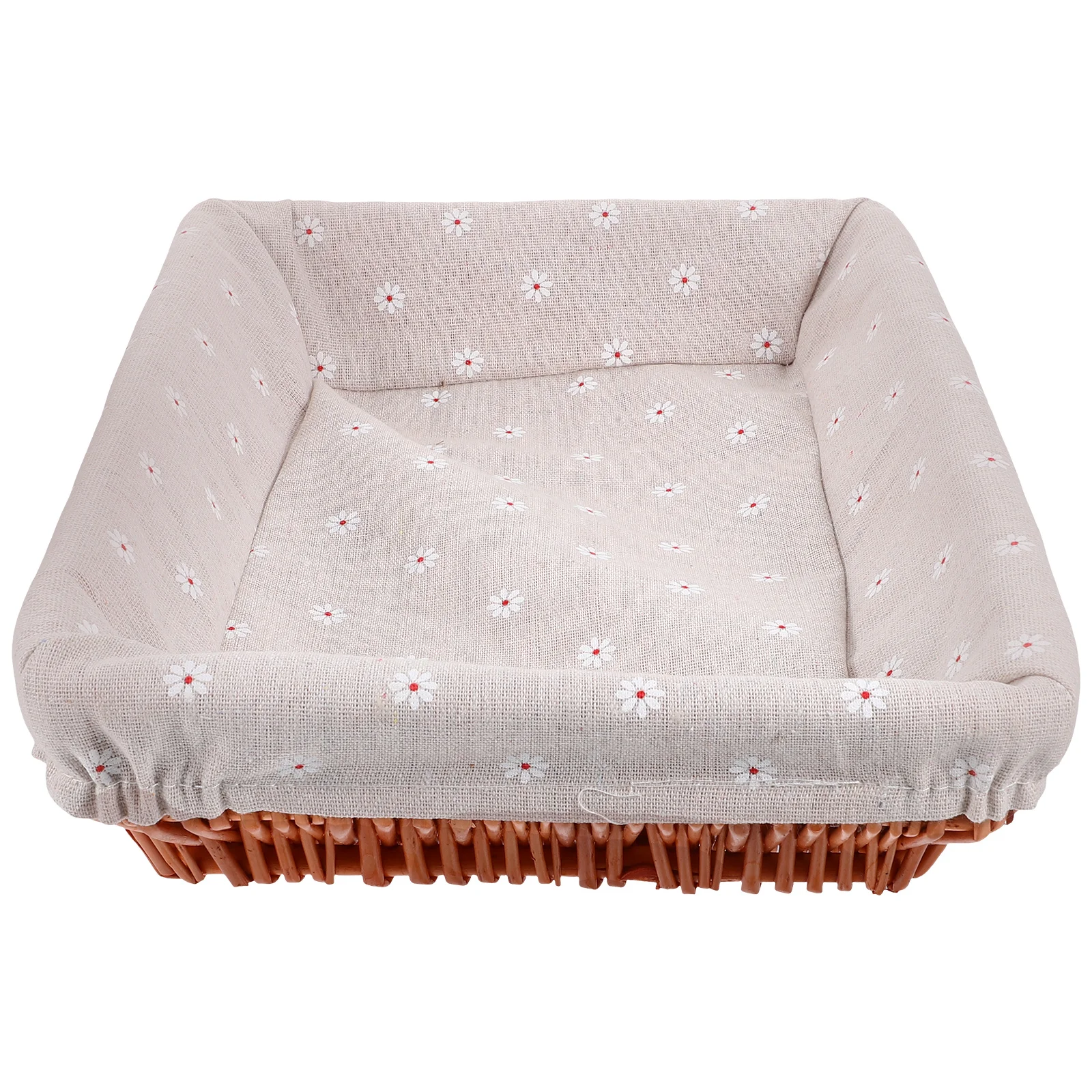 

Woven Storage Basket Fabric Lining for Fruits Snacks Bread Wicker Baskets Home Kitchen ganizing Tray Storage Box