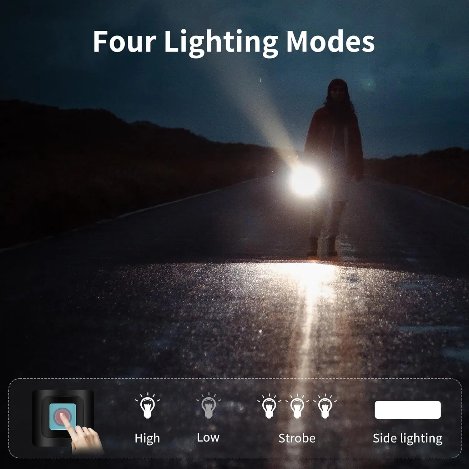 مصباح يدوي يعمل بالطاقة الشمسية بقوة 1500 لومن، مصباح يدوي LED مقاوم للماء وقابل لإعادة الشحن IP65 مع بطارية 2000 مللي أمبير في الساعة للتخييم والبقاء والطوارئ