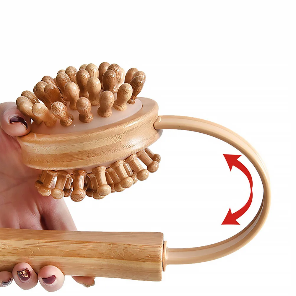 

1Pcs Bamboo Massage Hammer Portable Double-Sided Handheld Massager for Neck Shoulder Back Blood Circulation Improvement Stress