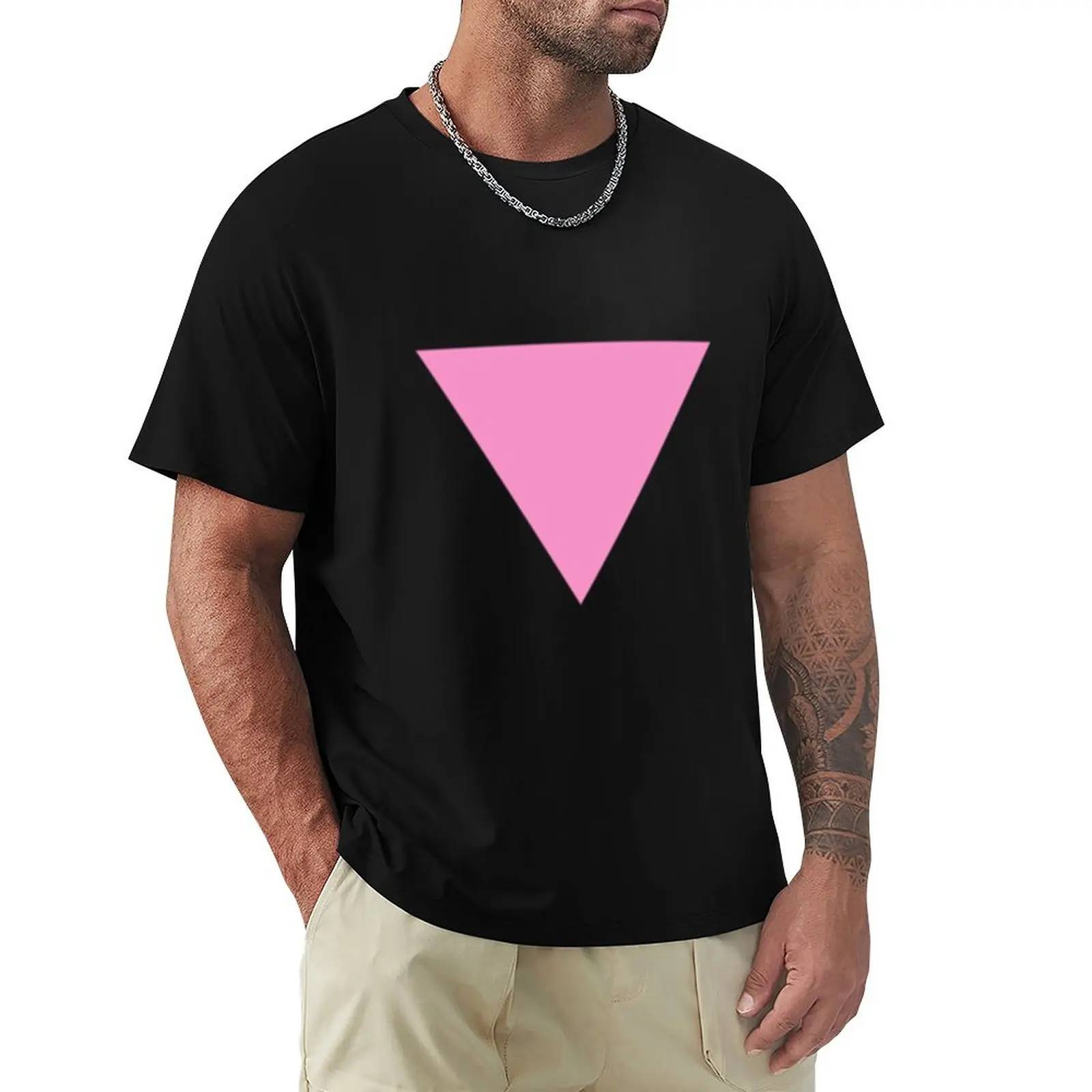 

Pink Triangle T-Shirt T-Shirt T-shirts man summer clothes tops funny t shirts men