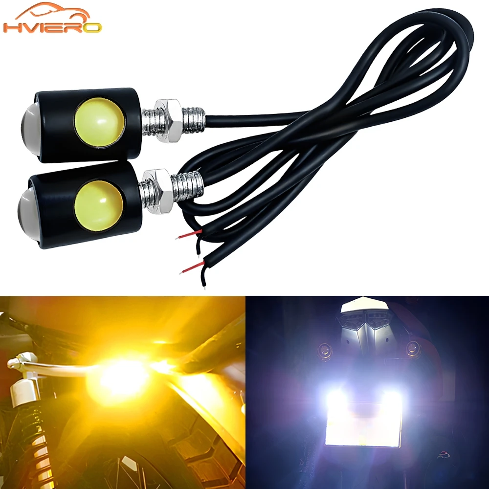 2X Auto LED Motorcycle Signal Led Drl Fog Lamp Indicators Car License Plate Bolt Tail Rear Light Brake Side Turn Multiple Colors