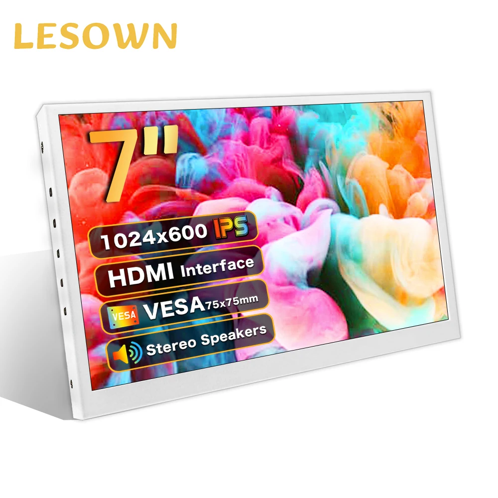 

"LESOWN 7 Inch Portable Auxiliary Display 1024×600 IPS Secondary Monitor Touchscreen Ultra-Thin IPS Panel for PC Programming"