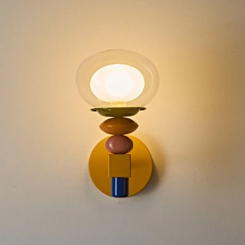 French cream wind bedroom bedside lamp, dining room bar, dopamine contrasting small chandelier