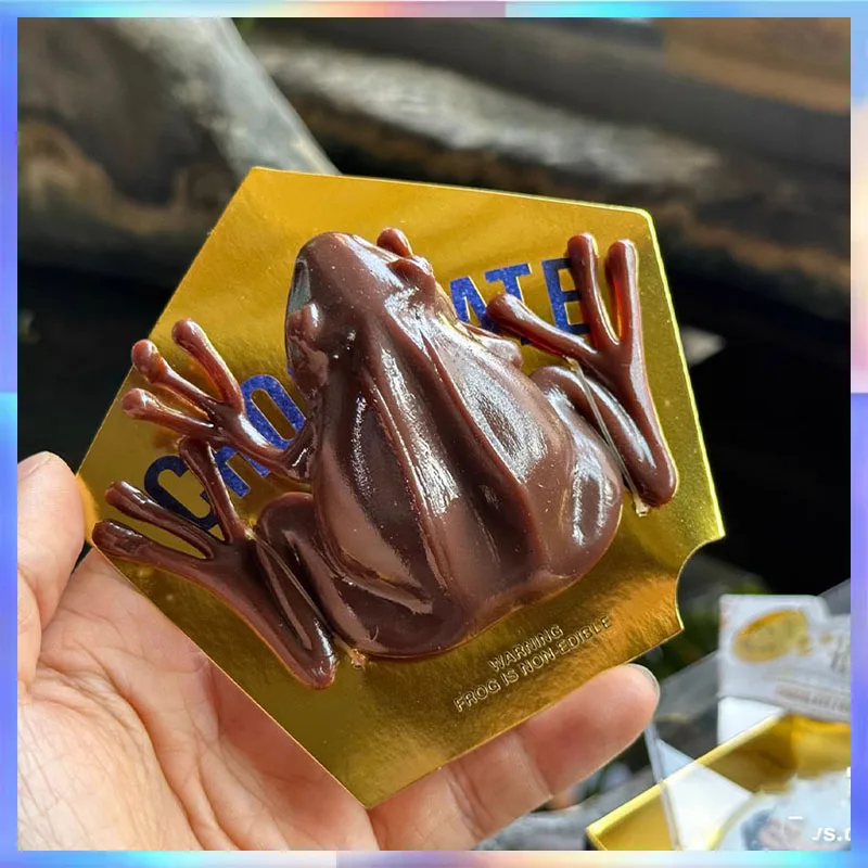 Figura de rana de Chocolate de Harry Potter, juguete blando con pegatina coleccionable, adorno para habitación, exhibición, juguetes de cumpleaños para niños, regalos