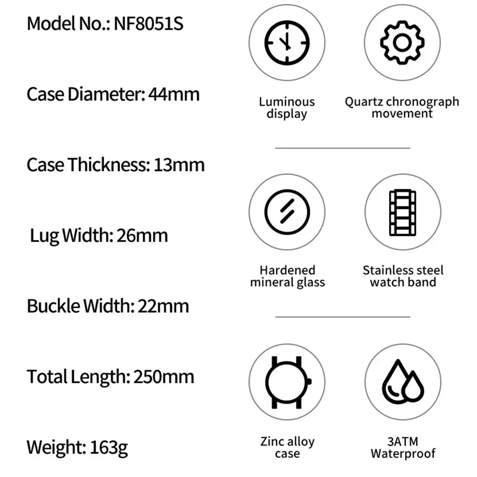 NAVIFORCE 2024 Men's Watches Classics Three Small Dials Original Quartz Watch for Man Waterproof Stainless Steel Luminous Clock